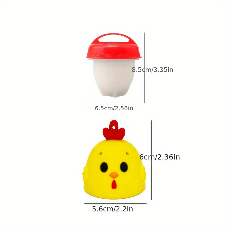 1 dona yopishqoq silikon tuxum pishirgich - oson tozalanadigan qattiq pishirilgan tuxum ushlagich, tuxumsiz tuxum pishirish stakanlari, nonushta uchun tez tuxum poach qilish qoliplari, turli ranglarda mavjud