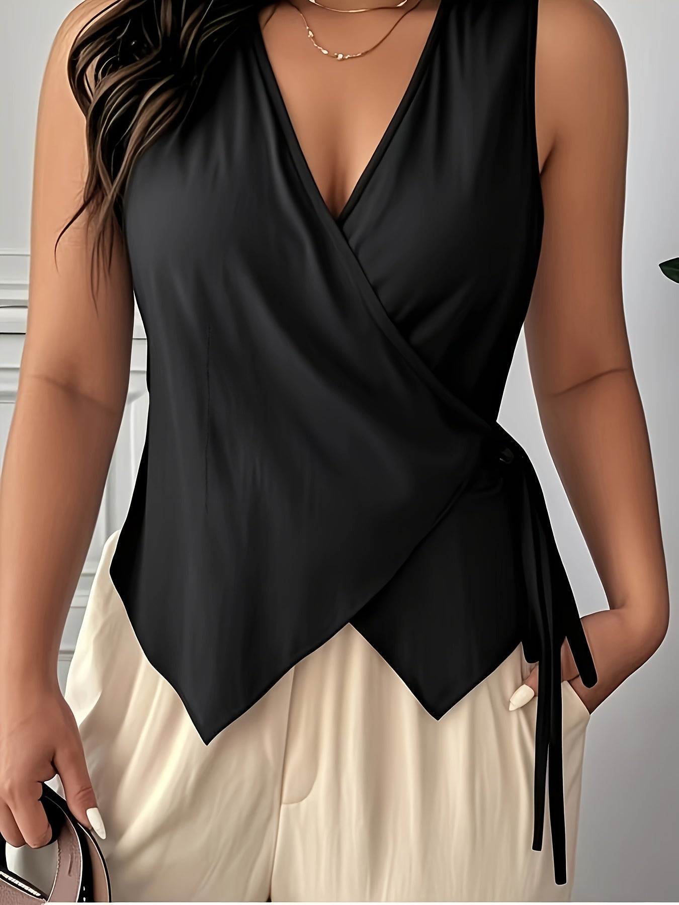 Plus Size Women's Solid Color Casual Top T-Shirt Blue Plus Size