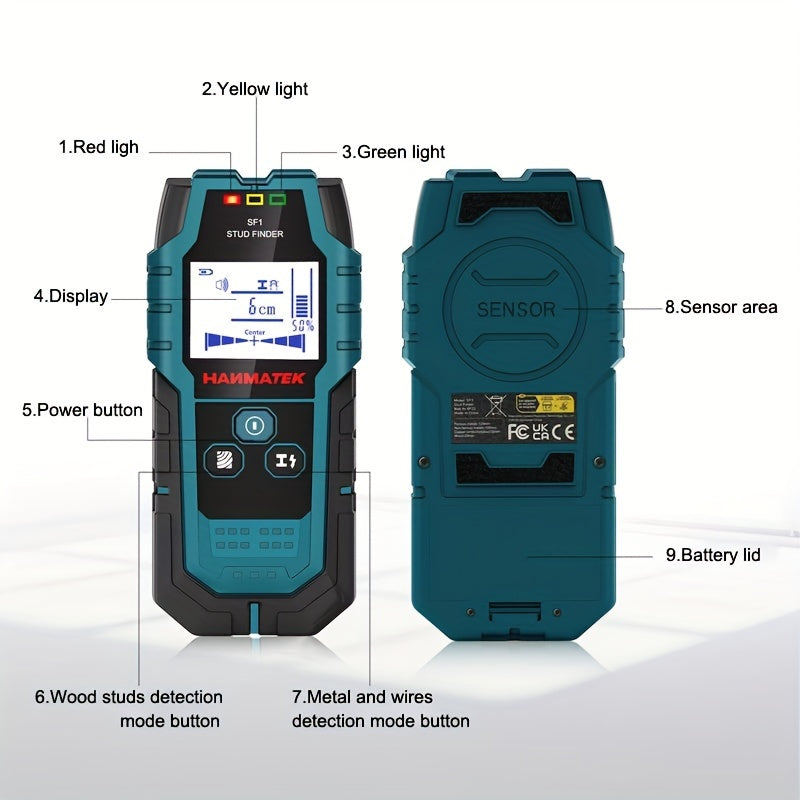 Wall Scanner Detects Studs Joists and Wires with LCD Display