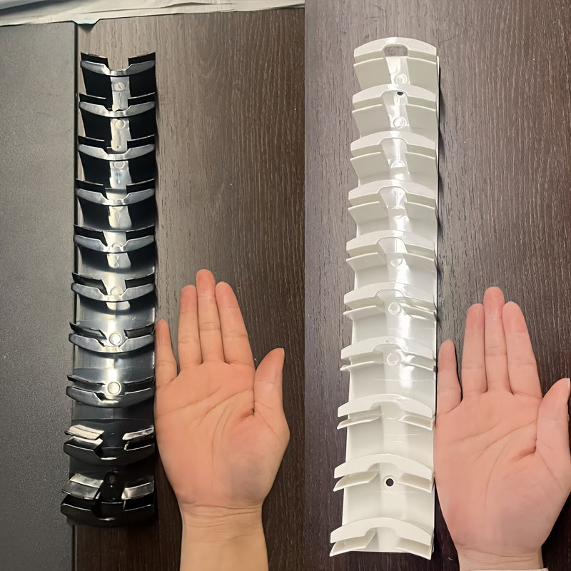 Akril shlyapa tashkilotchisi devorga o'rnatiladigan, yopishqoq orqa qismi bilan, eshiklar va shkaflar uchun 36cm