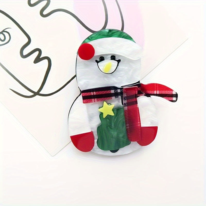 Akril qorbo'roni muzlatkich pinlari to'plami Rojdestvo mavzusidagi bayram aksessuarlari