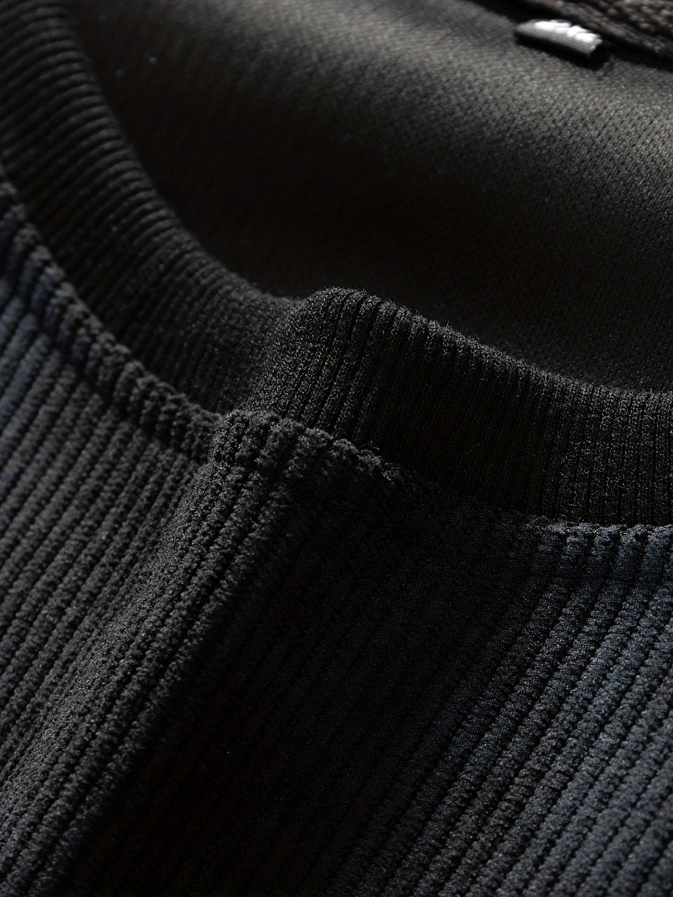 Plus Size Men's Crew Neck Sweatshirt with Geometric Long Sleeve Pattern Polyester Knit Fall