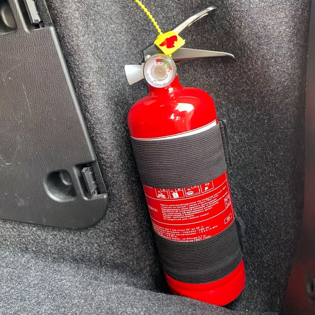 4pcs Car Trunk Organizer Straps Nylon Secure Storage for Fire Extinguishers Black