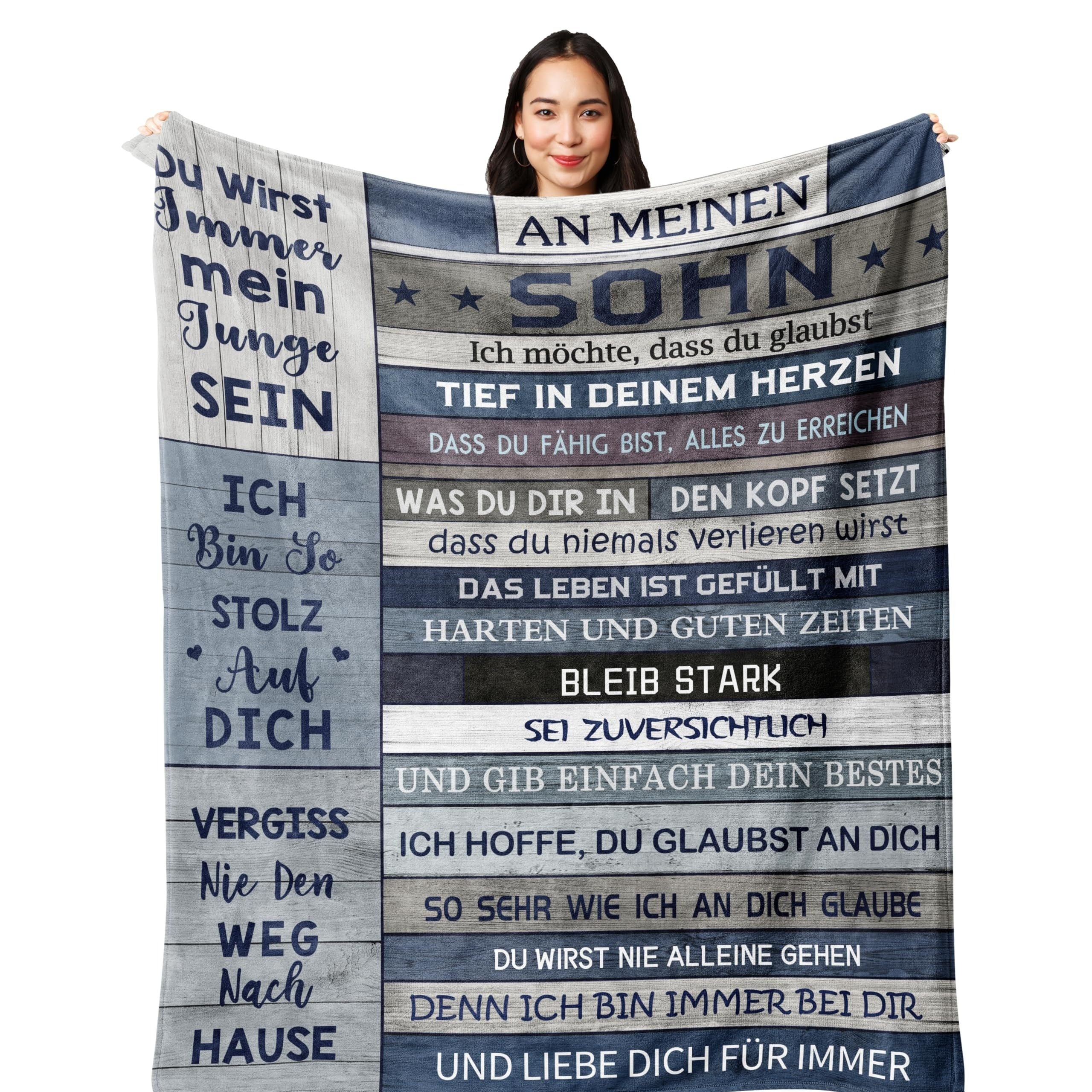 Cozy Gray Flannel Throw Blanket for Couch Bed Travel Gift for Son Graduation Christmas