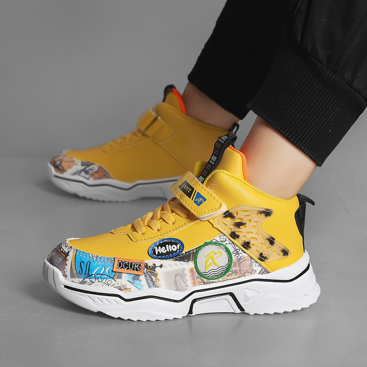 Мужские повседневные кроссовки на среднем ходу с нескользящей резиновой подошвой, весна-лето, прочные