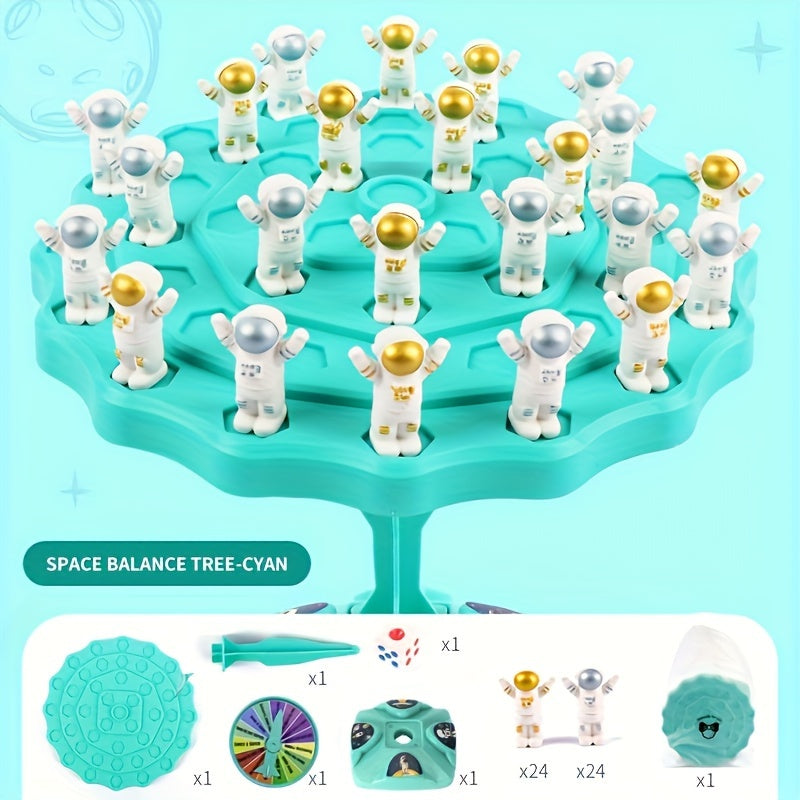 Kids Balance Spaceman Board Game Puzzle Stacking Balance Tree Green Plastic