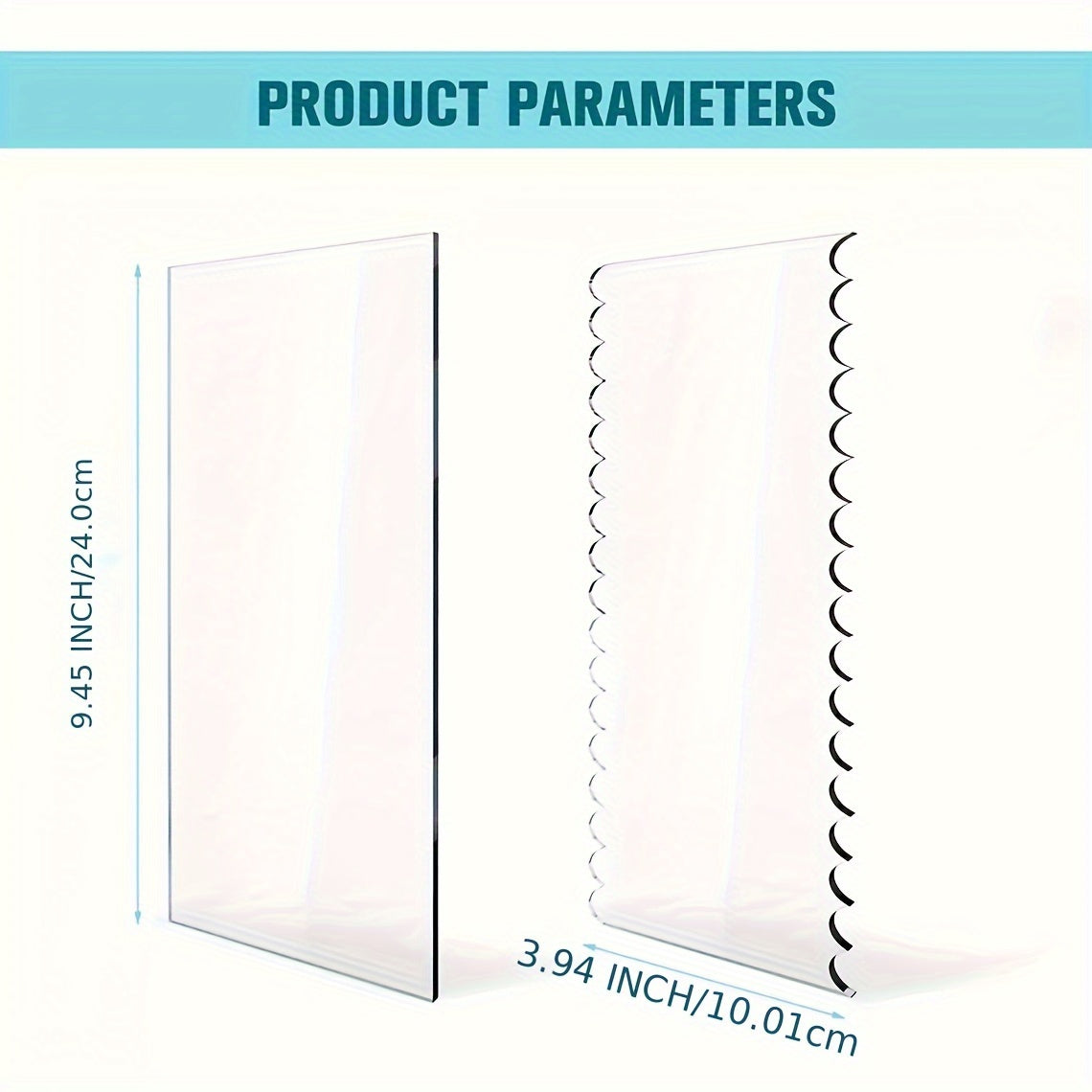 Set of 6 Acrylic Cake Scrapers for Smoothing and Shaping Baked Goods