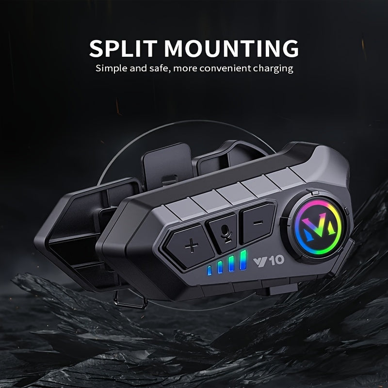 Motorcycle Helmet Headset Wireless Bluetooth Earphone Voice Control