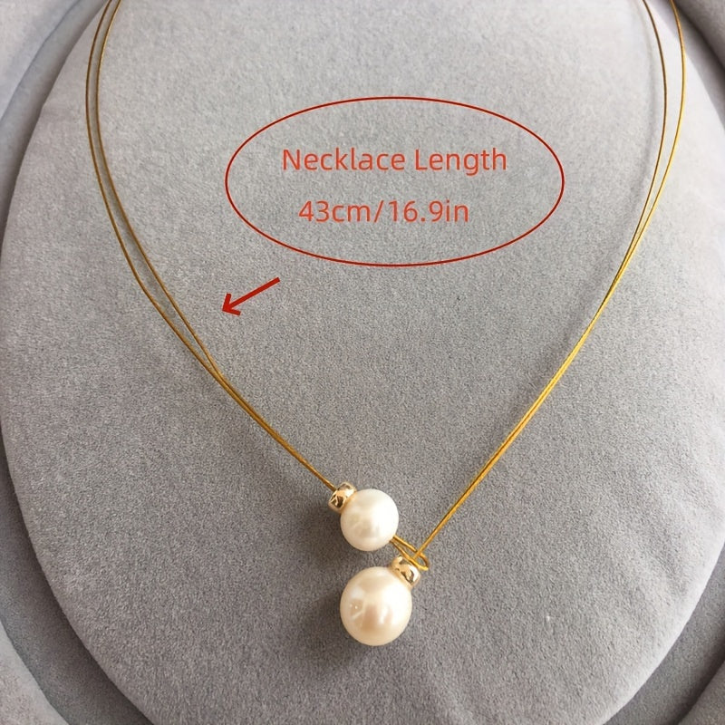 Gold-Plated Necklace with Freshwater Pearls for Daily Wear and Gifts