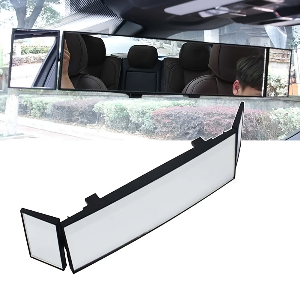 Wide-Angle Convex Car Rear View Mirror Clip-On Seamless Curved Design