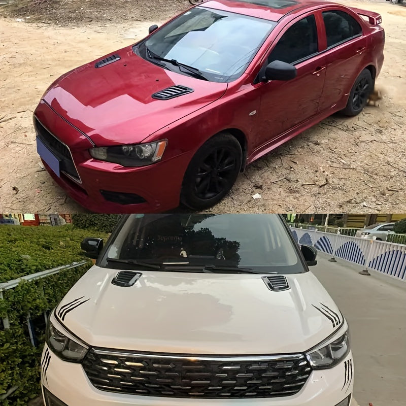 2PCS Car Fake Air Outlet Decorations Shark Gills Simulation Air Intake Accessories