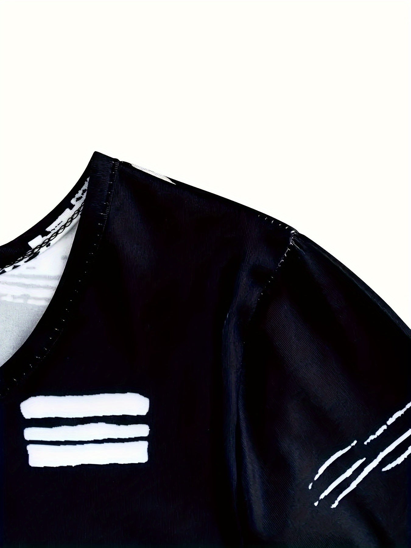 Women's Long Sleeve Polyester T-Shirt with Abstract Patchwork Print and Zipper Detail