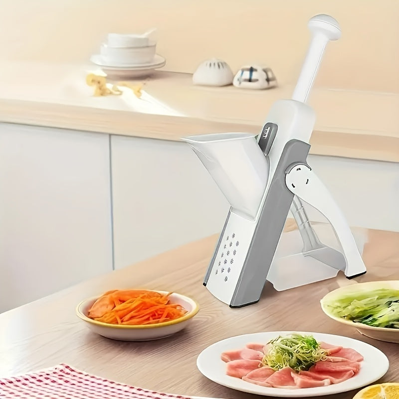 Adjustable Vegetable Slicer and Chopper with Stainless Steel Blade for French Fries and Salad