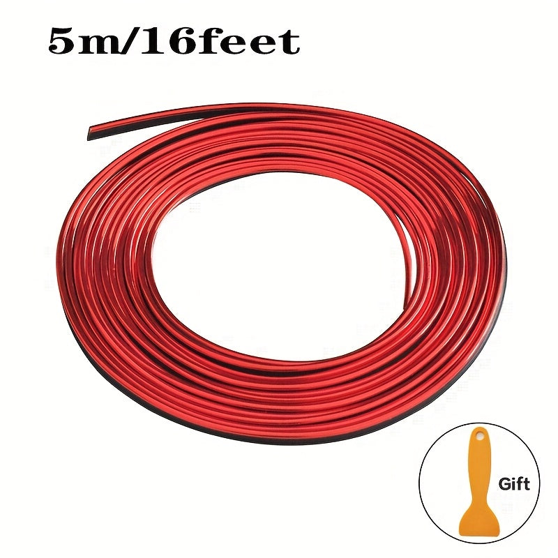 PVC Avtomobil Ichki Dekorativ Chiziq 5M Moslashuvchan Bo'shliq Qoplamasi Paneli, eshiklar uchun