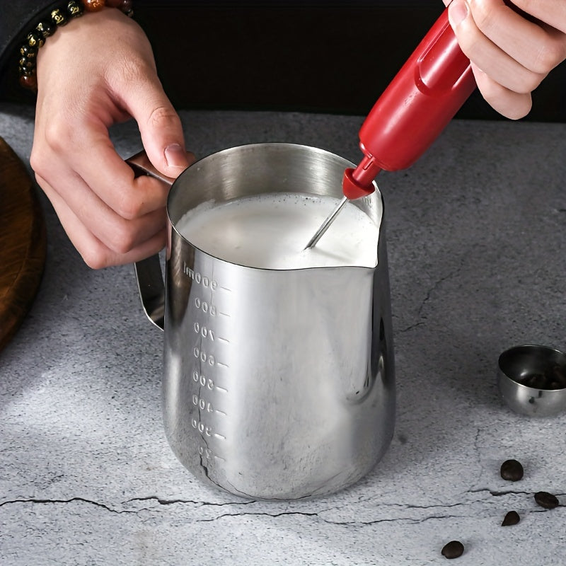 Stainless Steel Milk Frothing Pitcher with Measurement Marks for Latte Art