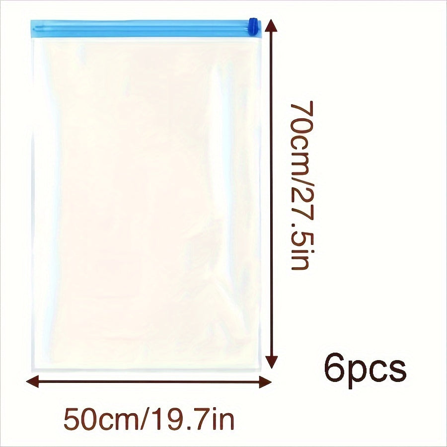 6-Piece Vacuum Storage Bag Set for Bedding Clothes Quilts Duvets