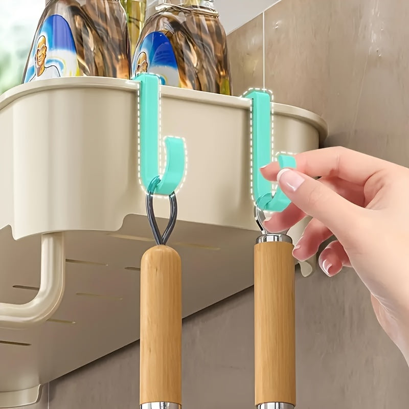 Kitchen Sink Organizer Plastic Caddy for Dish Cloths and Sponges Adhesive No-Drill Holder