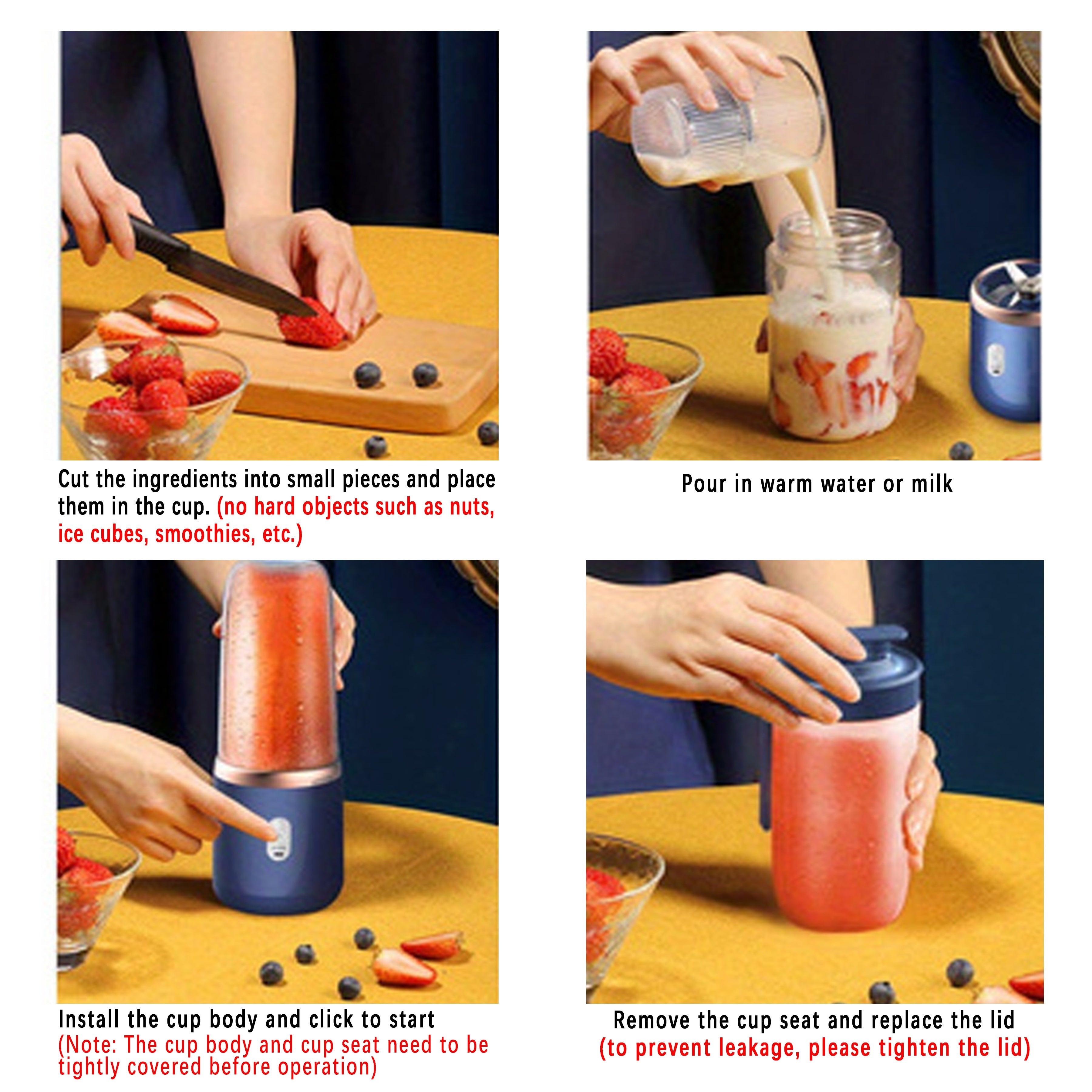 Portable Usb Juicer Cup For On-the-Go Smoothies & Juices