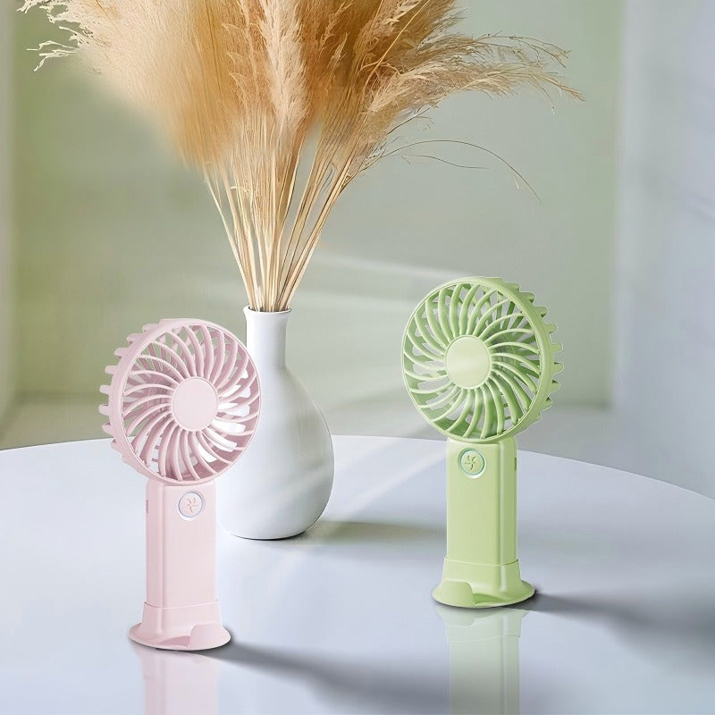 Rechargeable Handheld Fan with Phone Stand Portable for Students Perfect Couple Gift