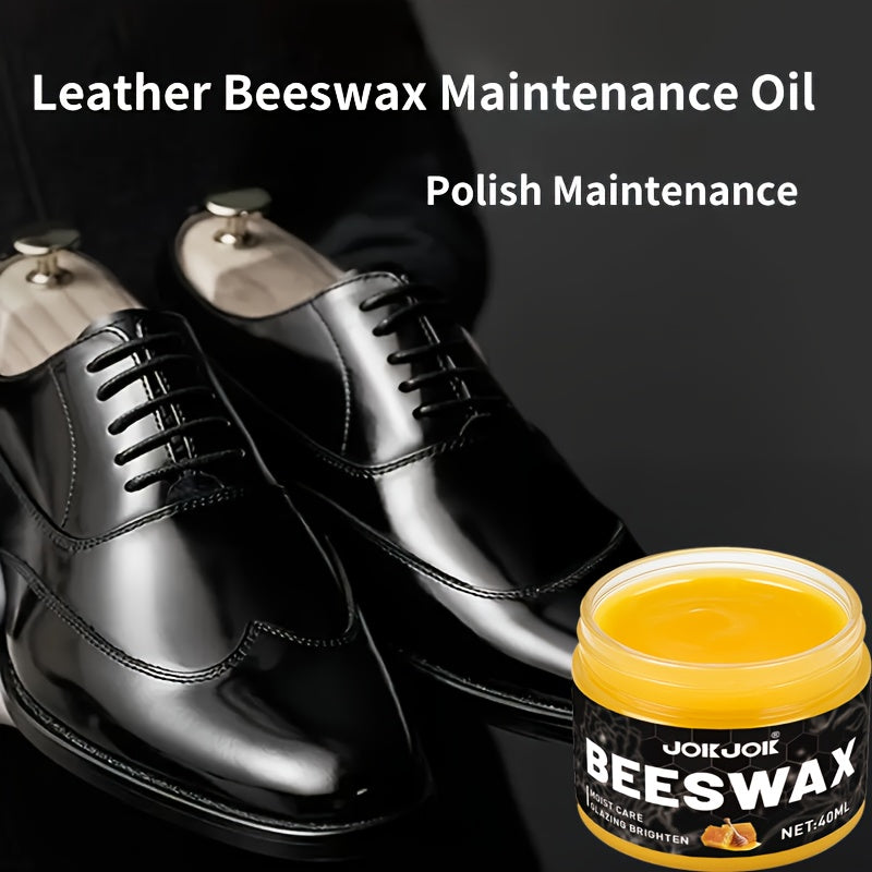 Universal Shoe Polish Care Set With Beeswax Oil For Faux Leather