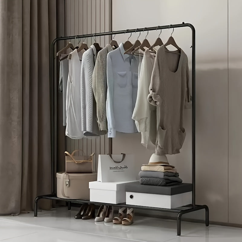 Durable Plastic Metal Shoe and Clothes Hanger Freestanding Home Organizer