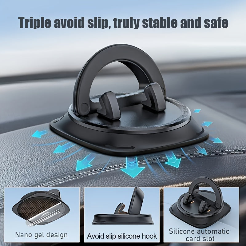 Soporte universal para teléfono de coche, rotación de 360°, impermeable, con pinza antideslizante