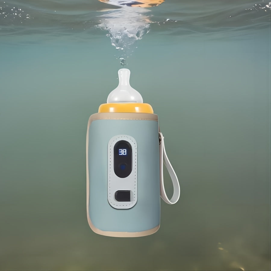 Portable USB Bottle Warmer and Sterilizer with Digital Display and Insulation Cover