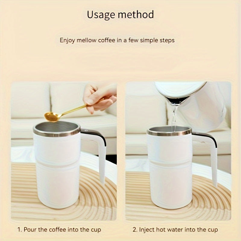 Smart Coffee Mug 304 Stainless Steel Temperature Control Auto-Stir USB Rechargeable