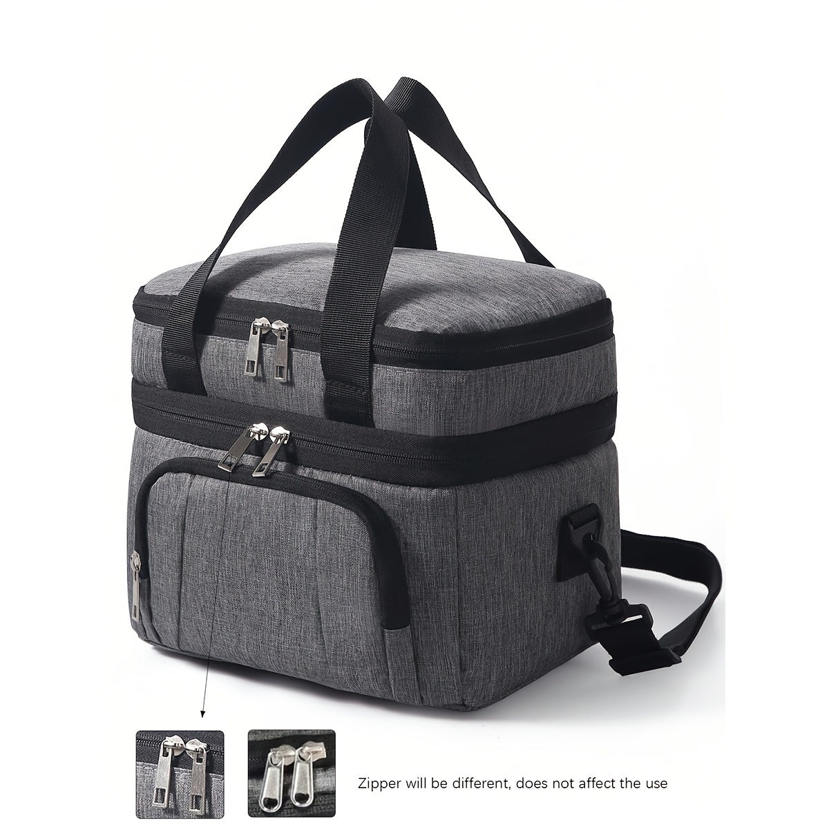 Insulated Lunch Bag Leak-Proof Tote with Adjustable Shoulder Strap for Outdoor Use