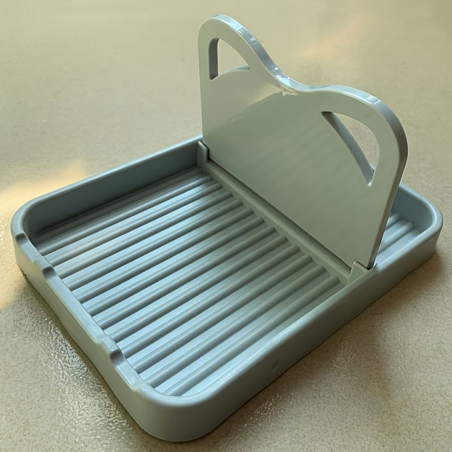 Estante de almacenamiento de plástico para cocina, de uso múltiple, para montar en la pared o en la encimera, soporte para cucharas y cucharones