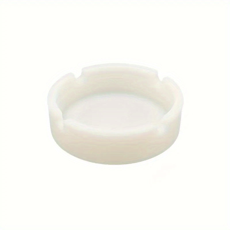 Unisex Silicone Luminous Round Ashtray Fluorescent Smoking Accessory