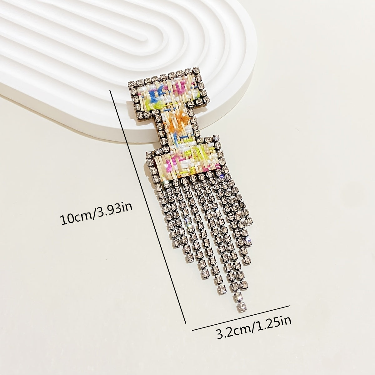 Women's Rhinestone Letter Brooch Irregular Woven Design Jewelry