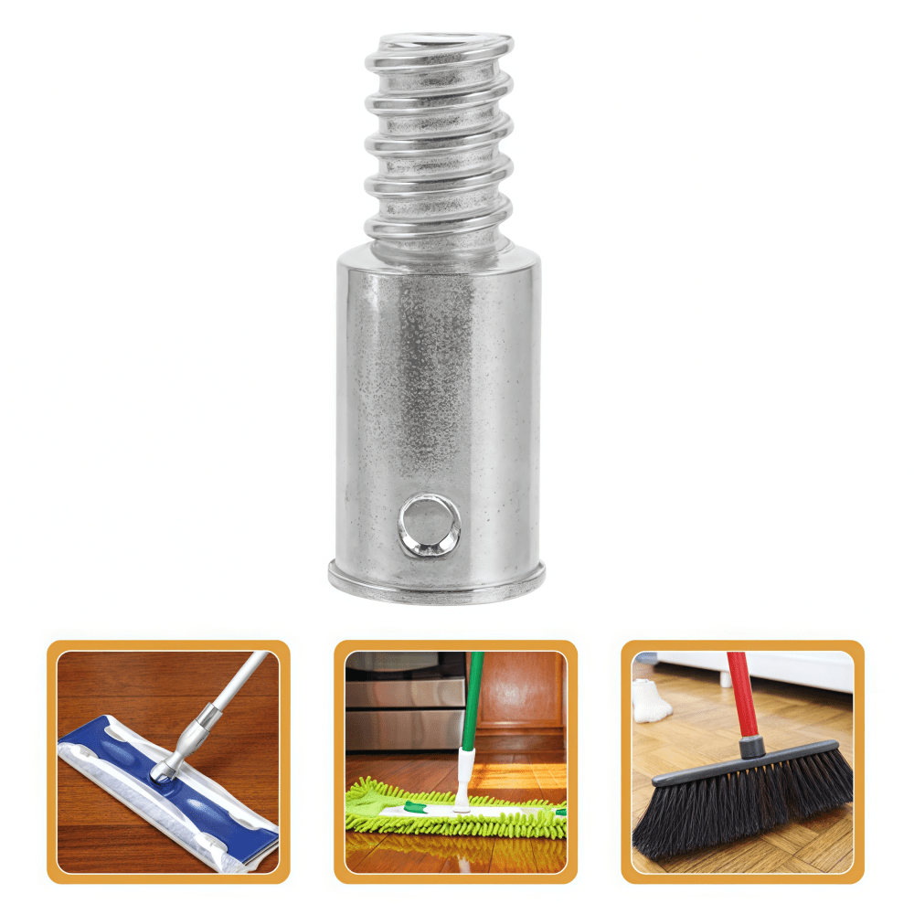 Alüminiy alloy mop adapteri, ipli va kengaytirish tayoqlariga mo'ljallangan, tishli ulash boshli