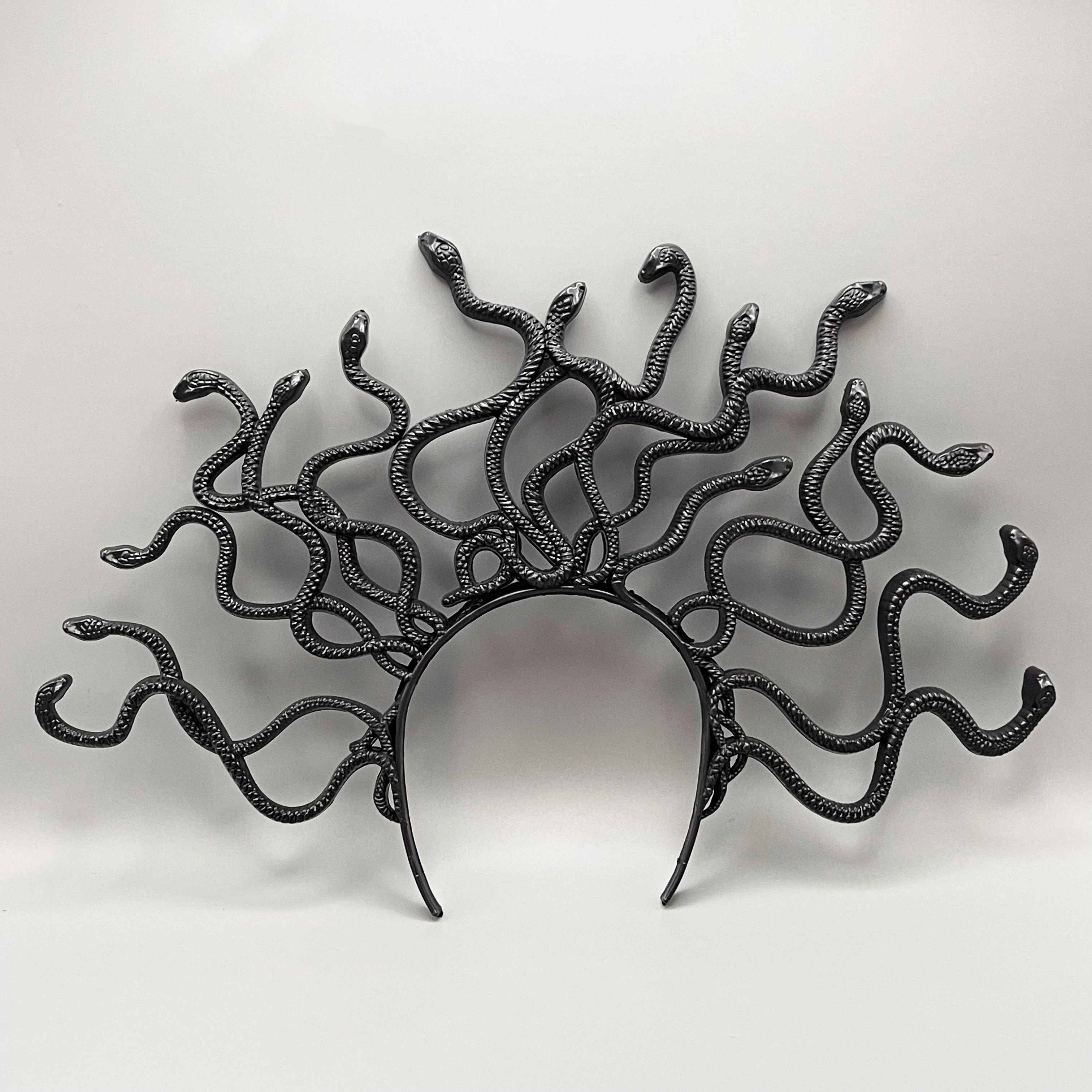 Medusa Snake Headpiece Plastic Costume Accessory for Halloween and Christmas Parties