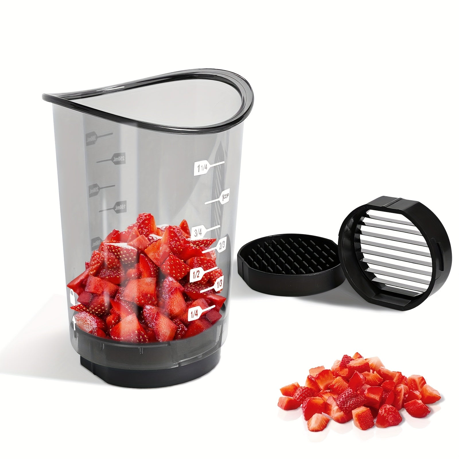 Stainless Steel Fruit Vegetable Chopper Cutter Salad Maker with 2 Blades