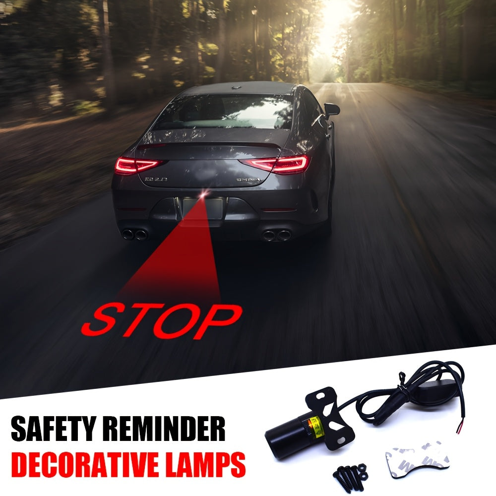 GCYS LED Neon Skull xavfsizlik chirog'i avtomobillar va mototsikllar uchun - mustahkam joylashadi, to'qnashuvlardan ogohlantiradi, 12-24V uchun simli, bezak chirog'ini proyeksiya qiladi.