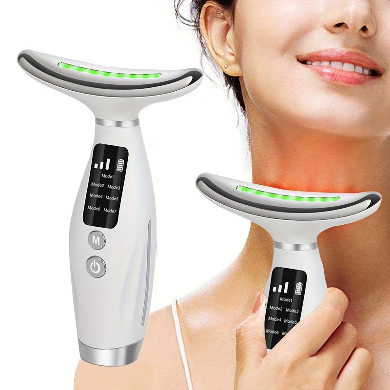 Массажер для лица и шеи с подогревом для женщин - инструмент по уходу за кожей и подарок на День матери.