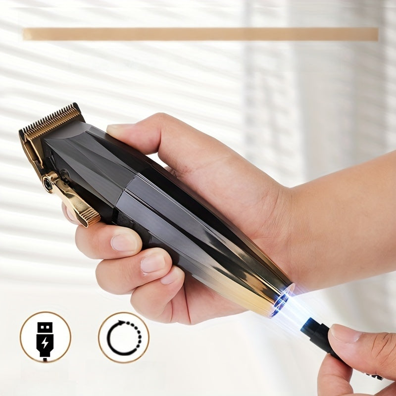 Set profesional de cortapelos y recortadoras con pantalla LCD, recargable por USB, cuchillas ajustables, peines guía