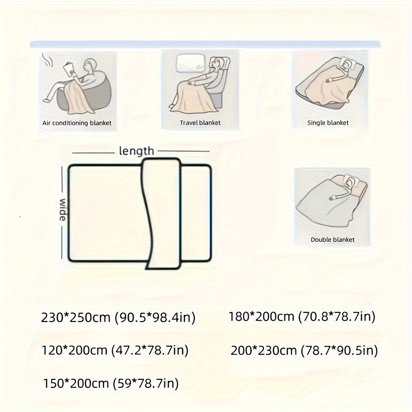 Soft Plush Blanket for Adults Solid Color Warm and Comfortable