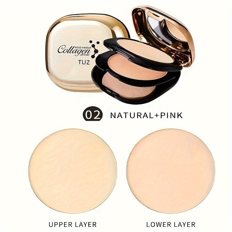 Double-Layer Pressed Powder Compact with Matte Finish and Squalane