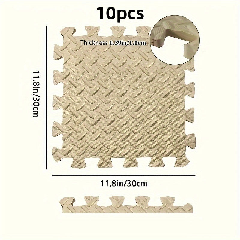 Foam Play Mats 10-Pack for Children Non-Slip Waterproof Climbing 30cm x 30cm