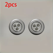 Set of 2 Modern Touch Wall Lights for Kitchen Cabinets and Closets Battery-Powered No Batteries Included