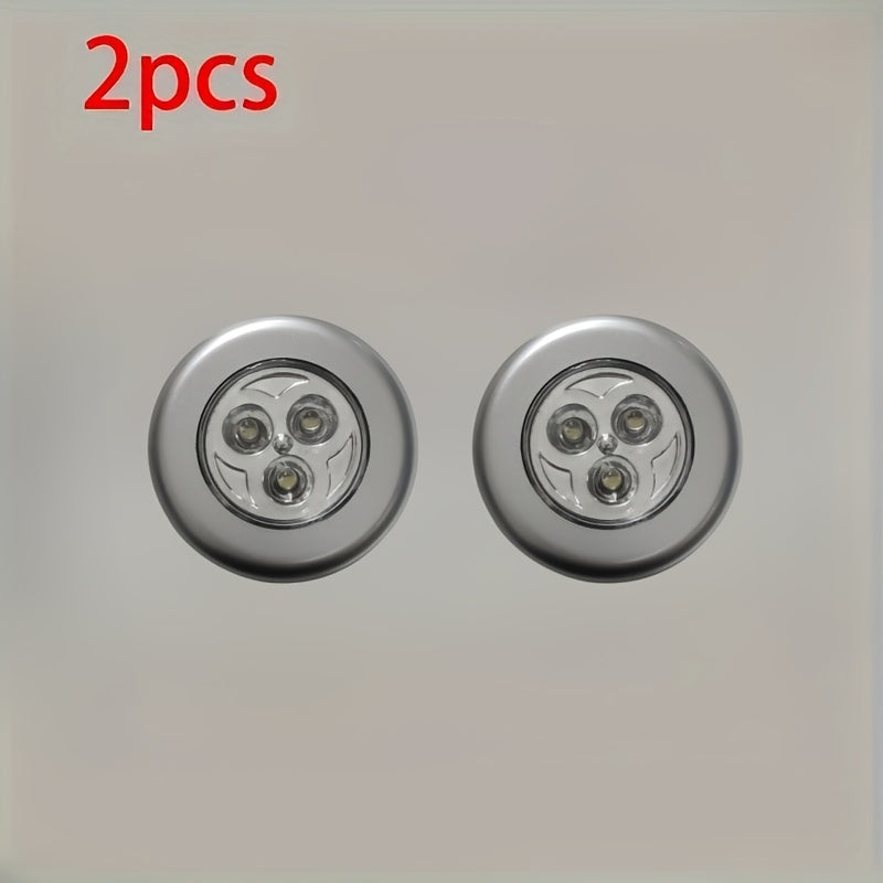 Set of 2 Modern Touch Wall Lights for Kitchen Cabinets and Closets Battery-Powered No Batteries Included