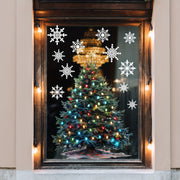 Self-Adhesive Christmas Window Clings Snowflake Tree Decor 30.48cm x 40.64cm