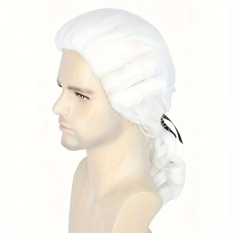 Erkaklar uchun Kosplay Barok Koloniya Peruka - Fransuz Rasmiy Peruka, 1 dona