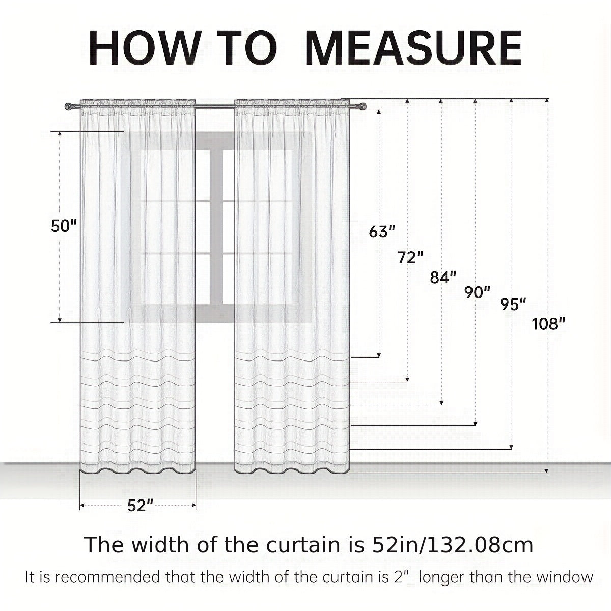 Burgundy Sheer Curtain Set 2 Panels Light-Filtering Voile Drapes for Living Room Bedroom Kitchen