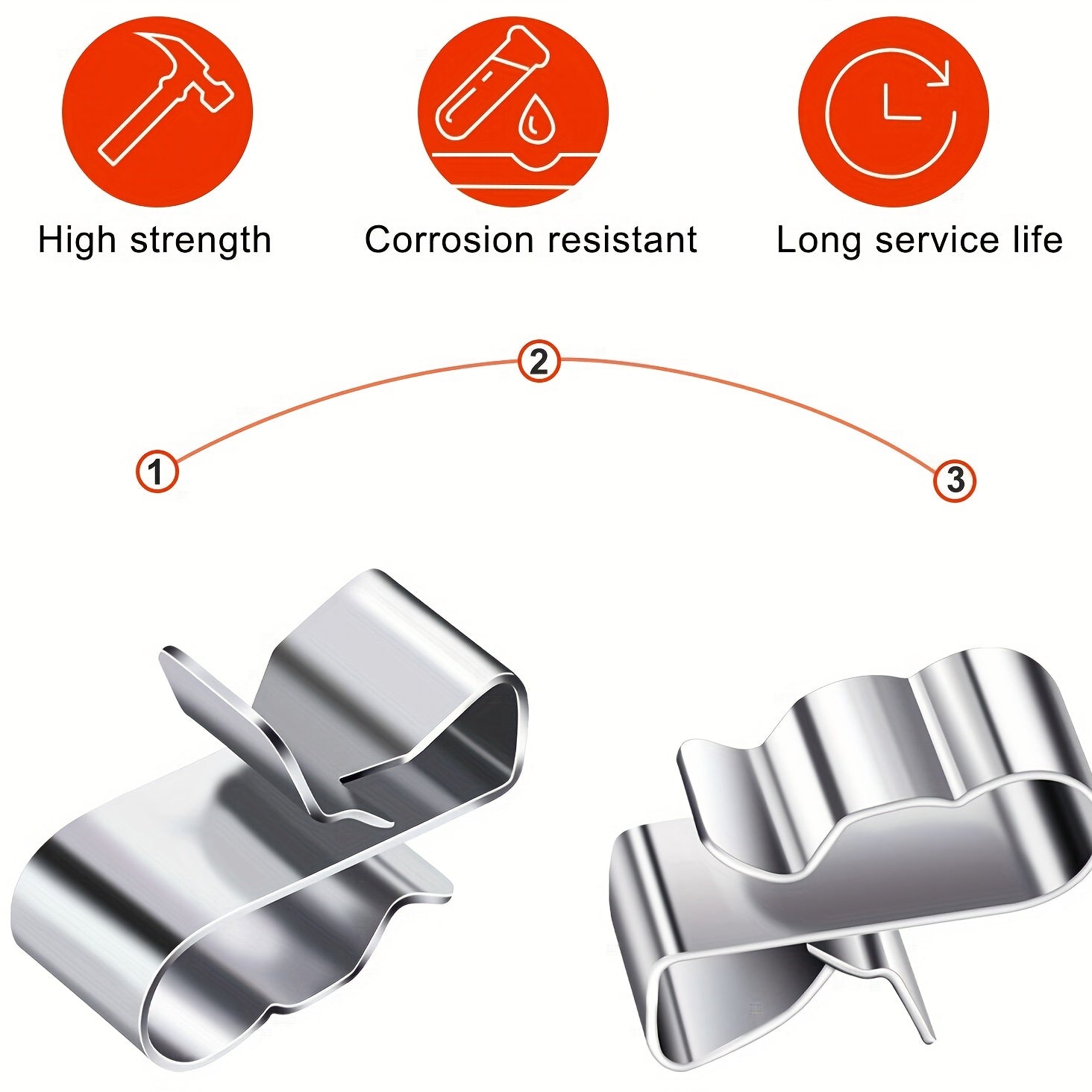 Stainless Steel Trailer Wire Clips Auto Boat Trailer Cable Clips Replacement Parts