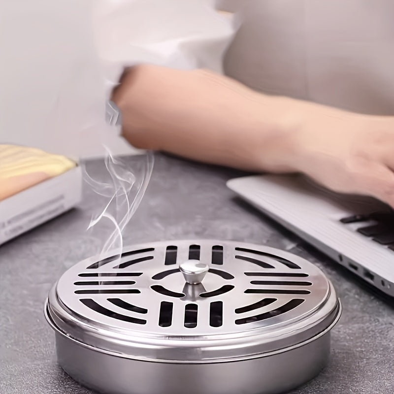 Stainless Steel Mosquito Coil Holder Portable Fireproof Indoor Outdoor