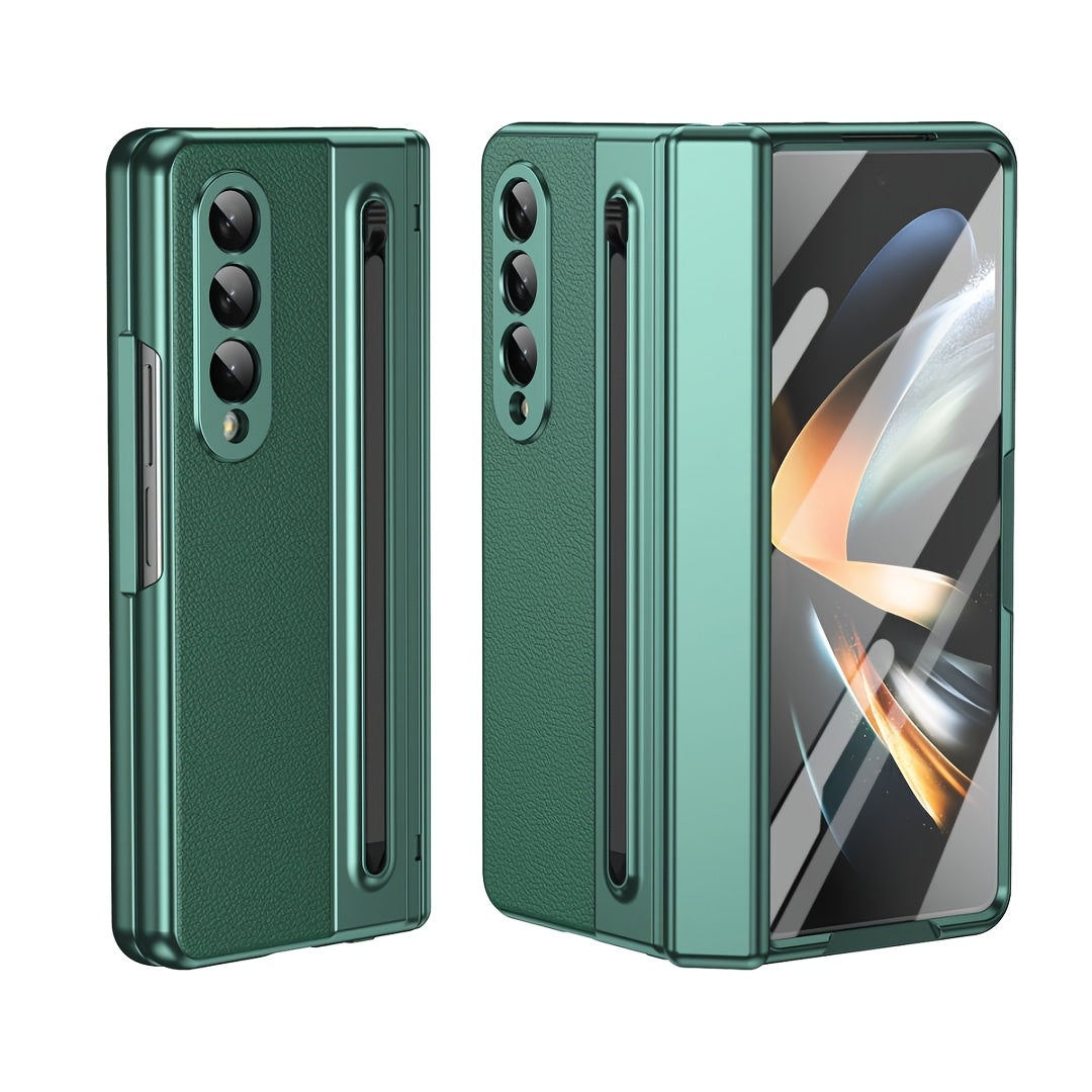 Galaxy Z Fold6 Case with Built-in S Pen Hinge Protection Shockproof Screen Protector Ultra-Thin Black Blue Green Pink