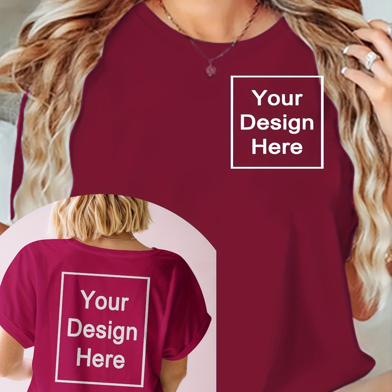 Camiseta deportiva casual para mujer de talla grande azul de manga corta uniformes de entrenamiento personalizados